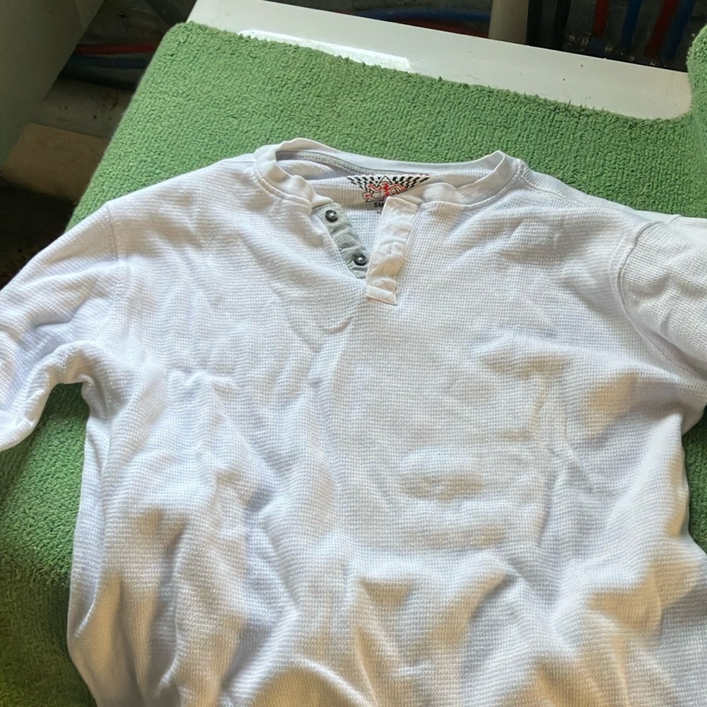 Airwalk White Teen unisex  Henley Shirt